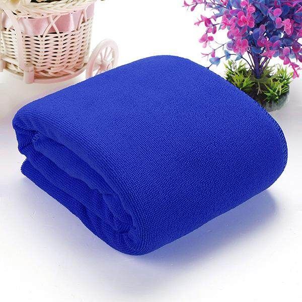 New Microfiber Absorbent Towel Car Clean Drying Cloth Washcloth 70x140cm Blue Blue
