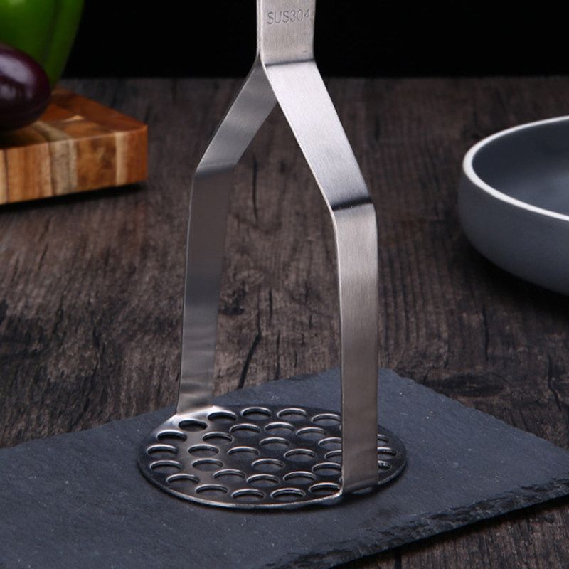Non Slip Handle Potato Masher Manual Press Vegetable-Wood