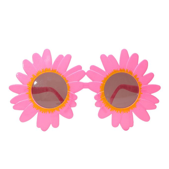 Kids Flower Shaped Cute Round Sunglasses  -Pink