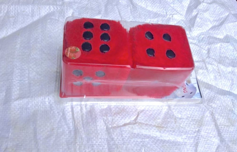 Dice Car Airfreshner Red Color