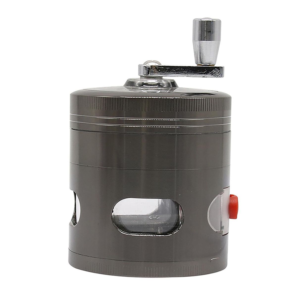 Swing Hand Grinder with Drawers 4-layer Herb Spice Grinder Durable Dark Gray
