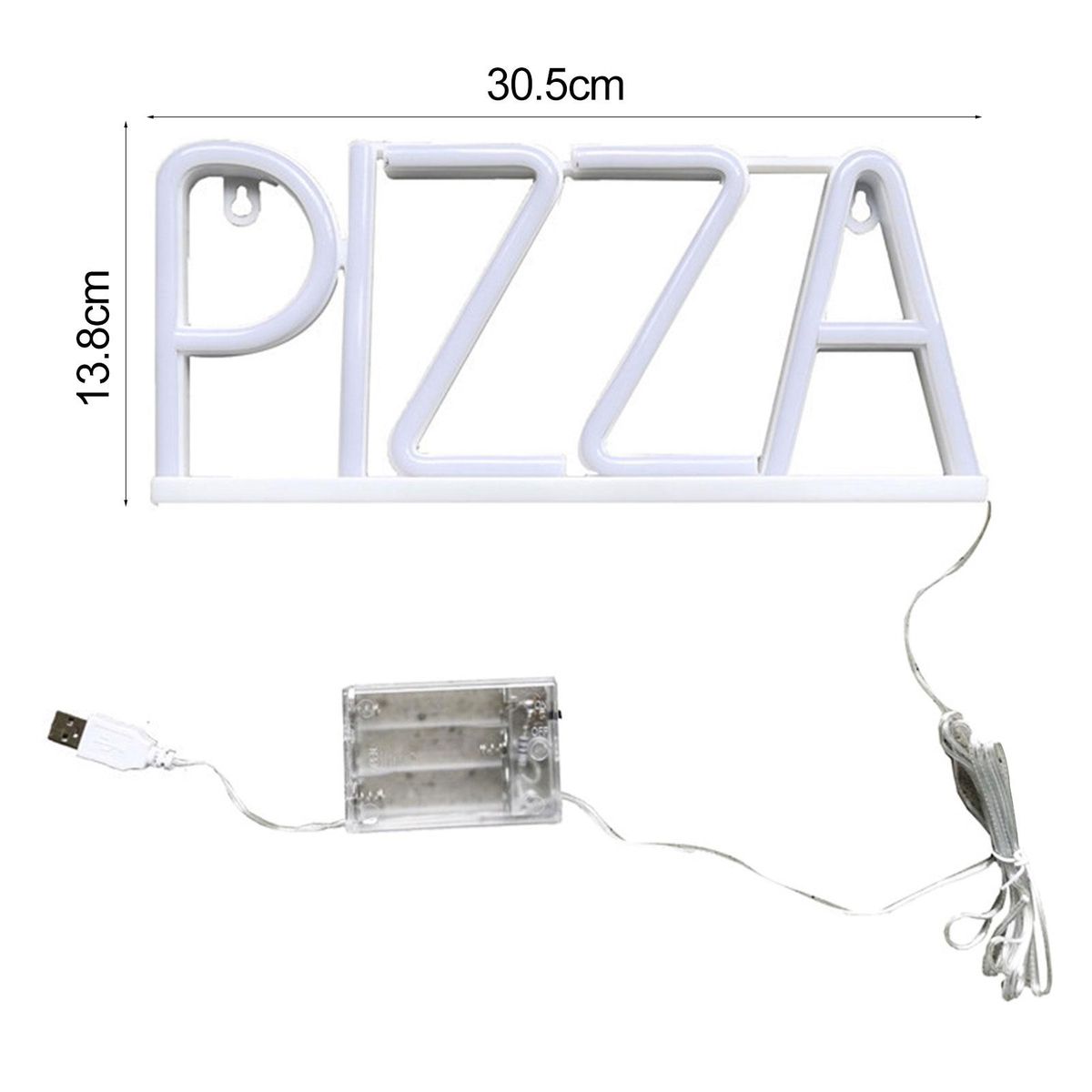 Led Night Light Pizza Neon Sign Led Light Vibrant Wall Art Decor for A Blue