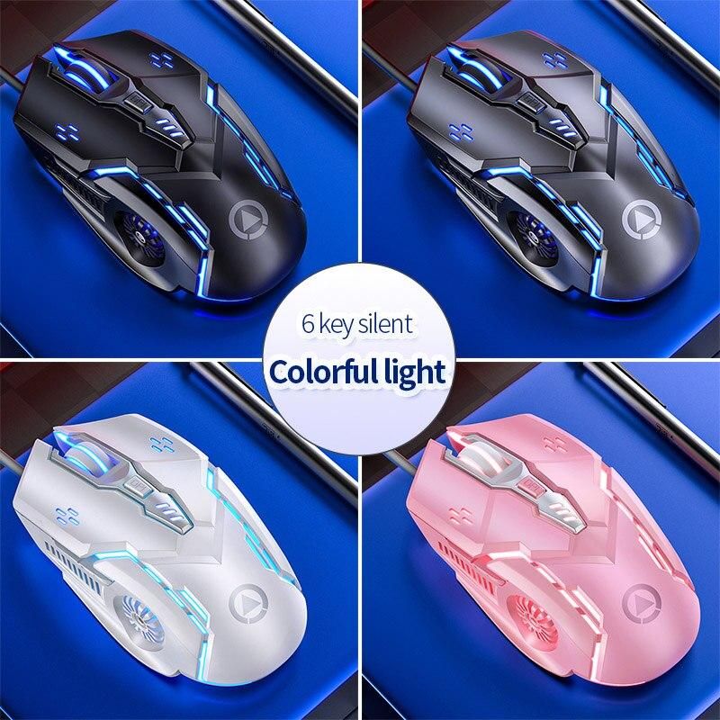 Wired Mouse BackLight High Sensitivity 6 Keys Macro Programming Gaming Mechanica