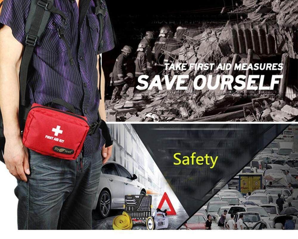 RED First Aid Kit Bag Emergency Ambulance Home Sport Travel Car Outdoor