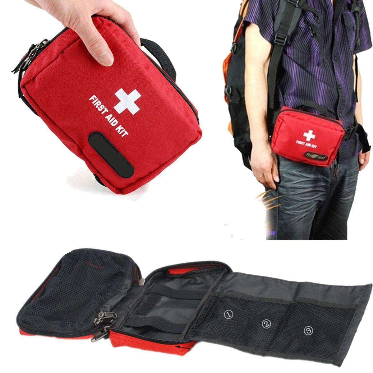 RED First Aid Kit Bag Emergency Ambulance Home Sport Travel Car Outdoor