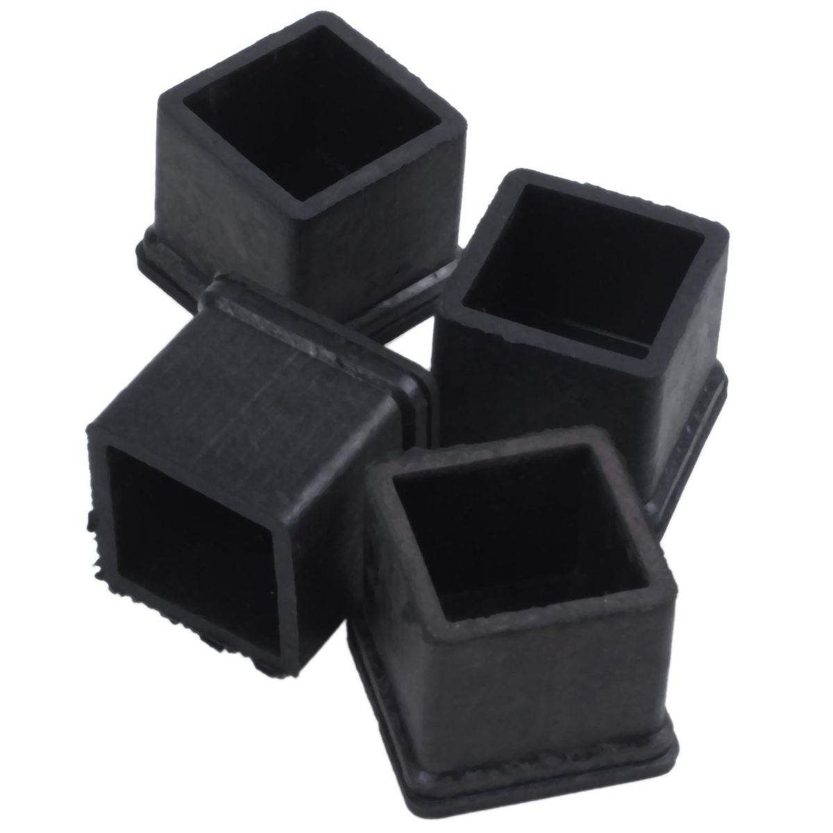 20 mm x 20 mm, black, square, rubber foot pad for chair or table, 4 pieces