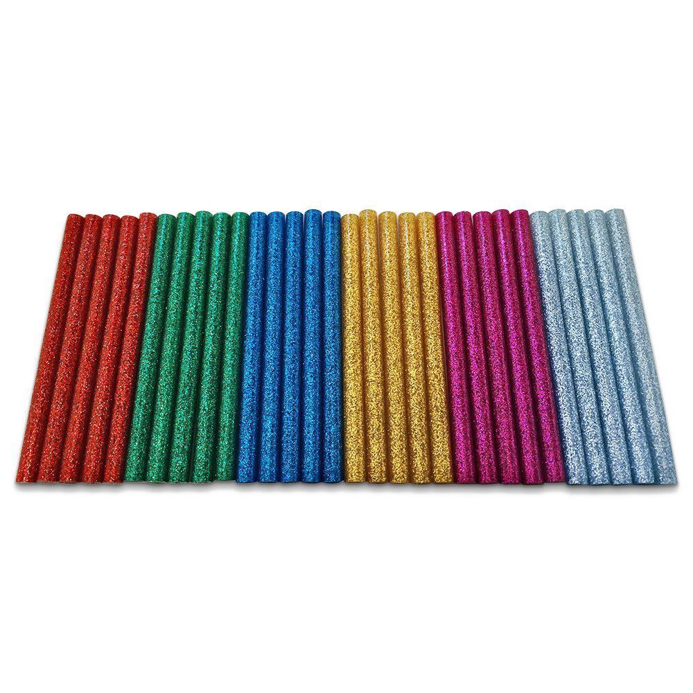 Hot Glue Glitter Stick Assortment (30 Pack) - 7mm X