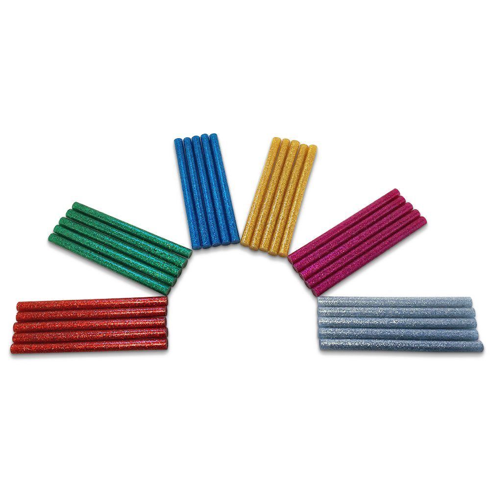 Hot Glue Glitter Stick Assortment (30 Pack) - 7mm X