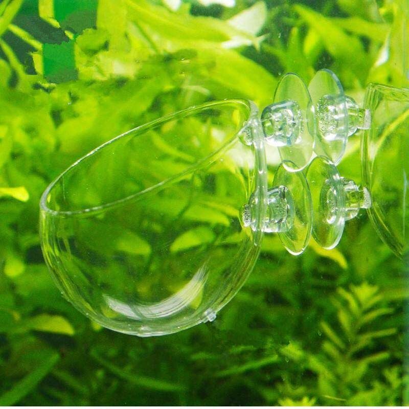 3PCS Hinterfeld Aquarium Fish Tank Glass Live Plant Cup Pot Crystal Red Shrimp Holder