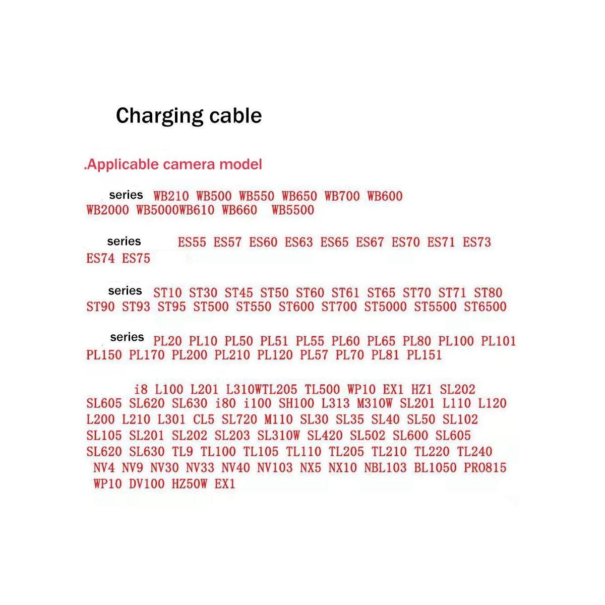 Suitable for Camera Charging Data Cable SUC-C3 C5 C7 CB20U05AB USB Charging Cable 15 Meters