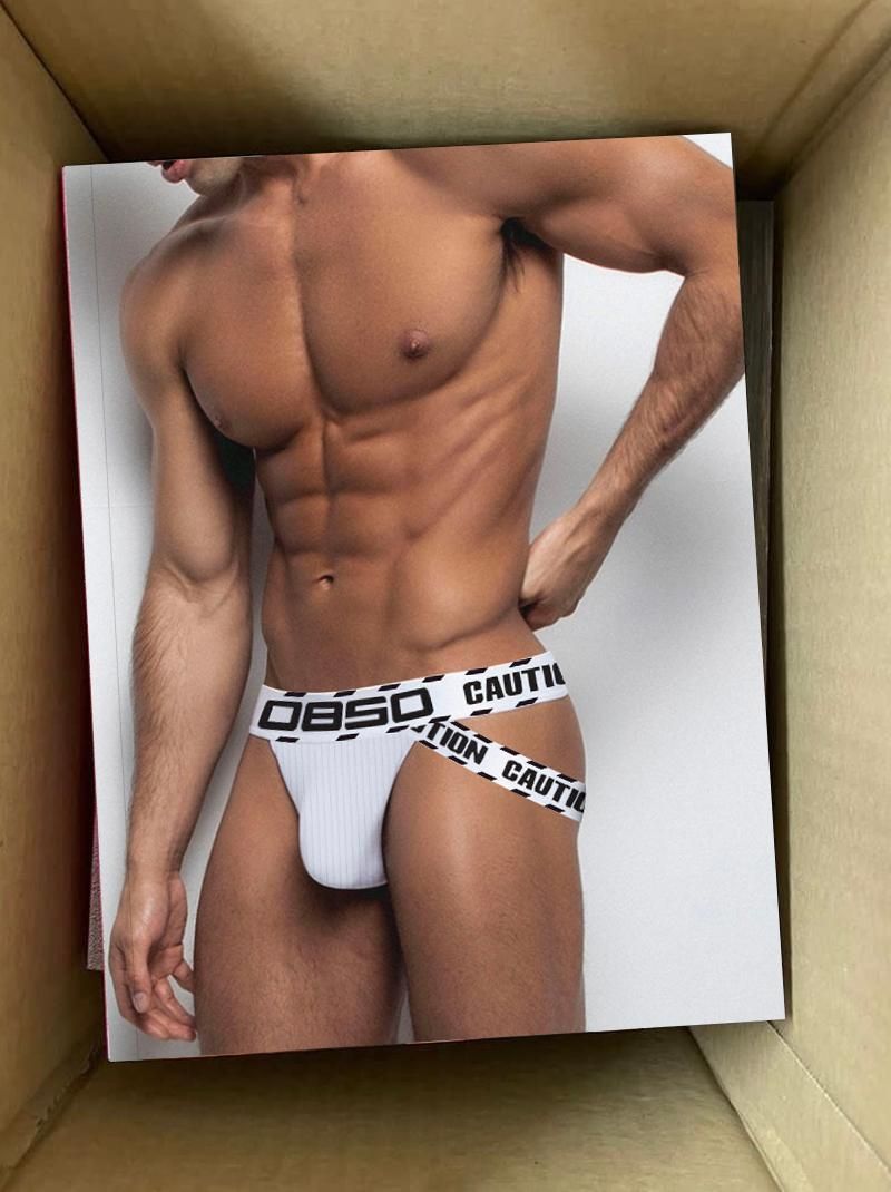 New Cotton Jockstrap Men Underwear Thongs Panties Hollow Breathable Male Strings