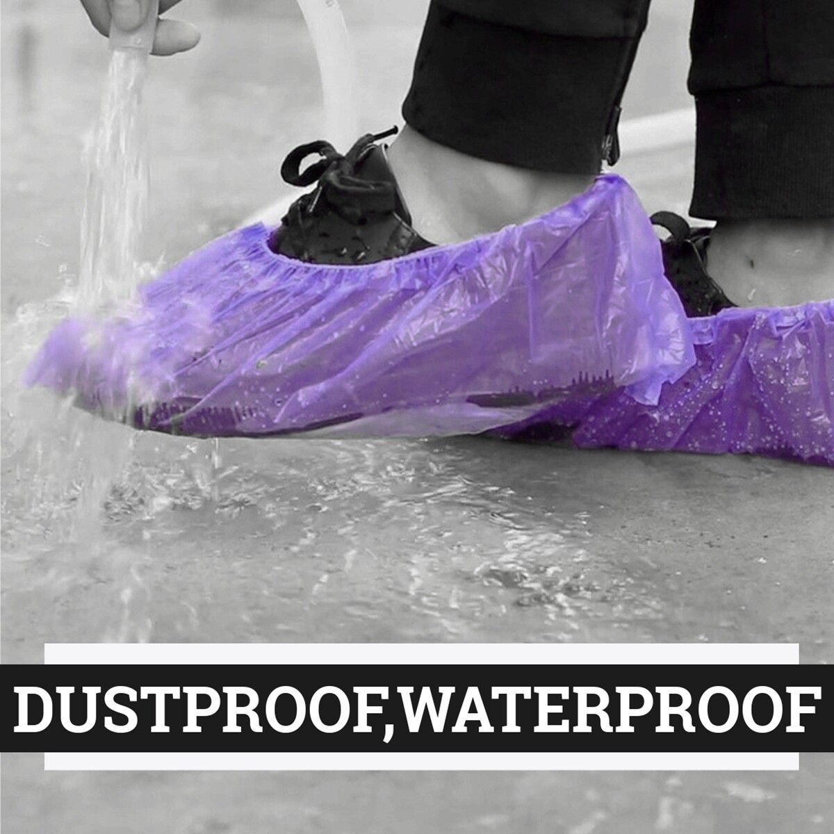 100Pcs Dustproof Unisex Plastic Shoe Overshoes Shoes Covers Boot Covers Transparent Thickening 1.8g
