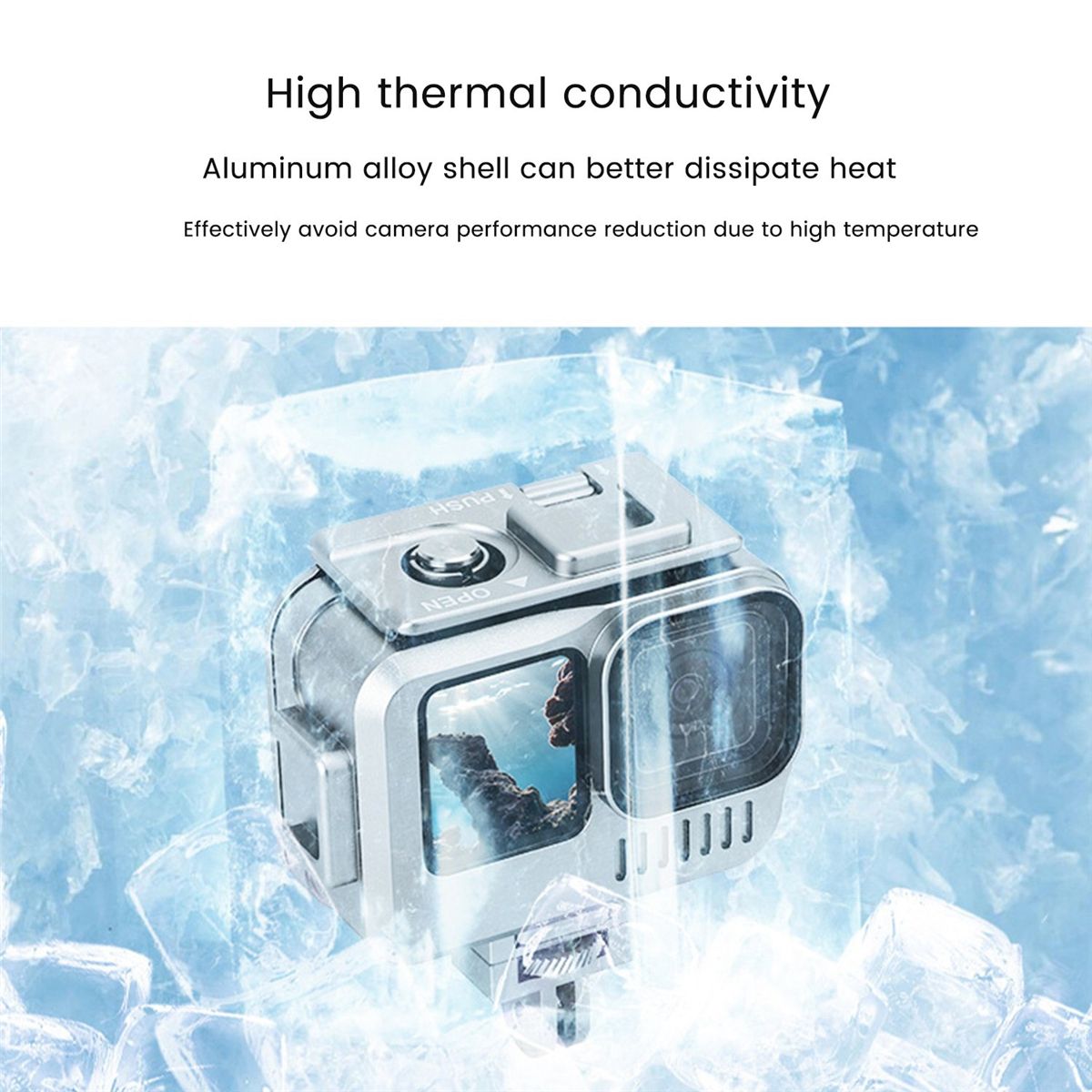 Metal 40M Waterproof Case for Hero 11 10 9 Diving Protective Housing Underwater Cover Accessories