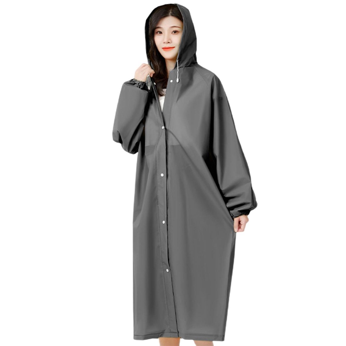 Rain Poncho Tourism Outdoor Hiking Rain Poncho Raincoat Grey