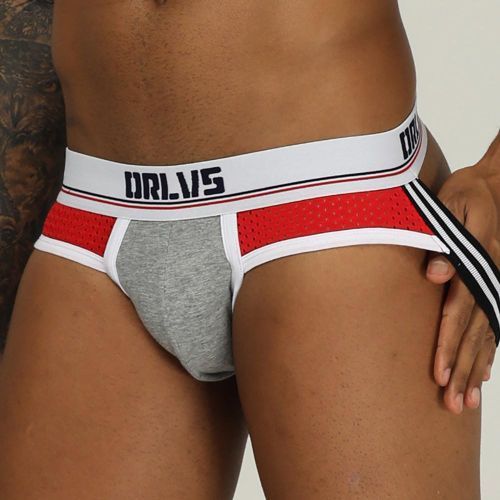 Men Sexy Briefs Jockstrap Pouch Cotton Panties Thongs Mesh G-Srting