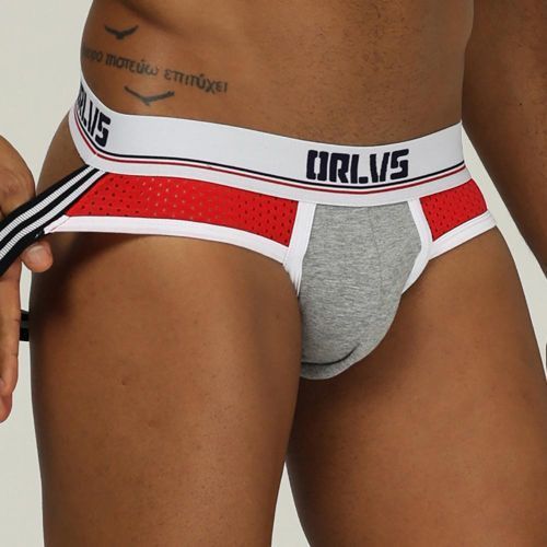 Men Sexy Briefs Jockstrap Pouch Cotton Panties Thongs Mesh G-Srting