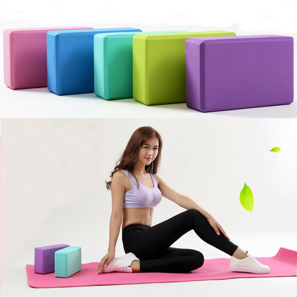 Home Body Building Fitness Pilates Yoga Block Foaming Blue