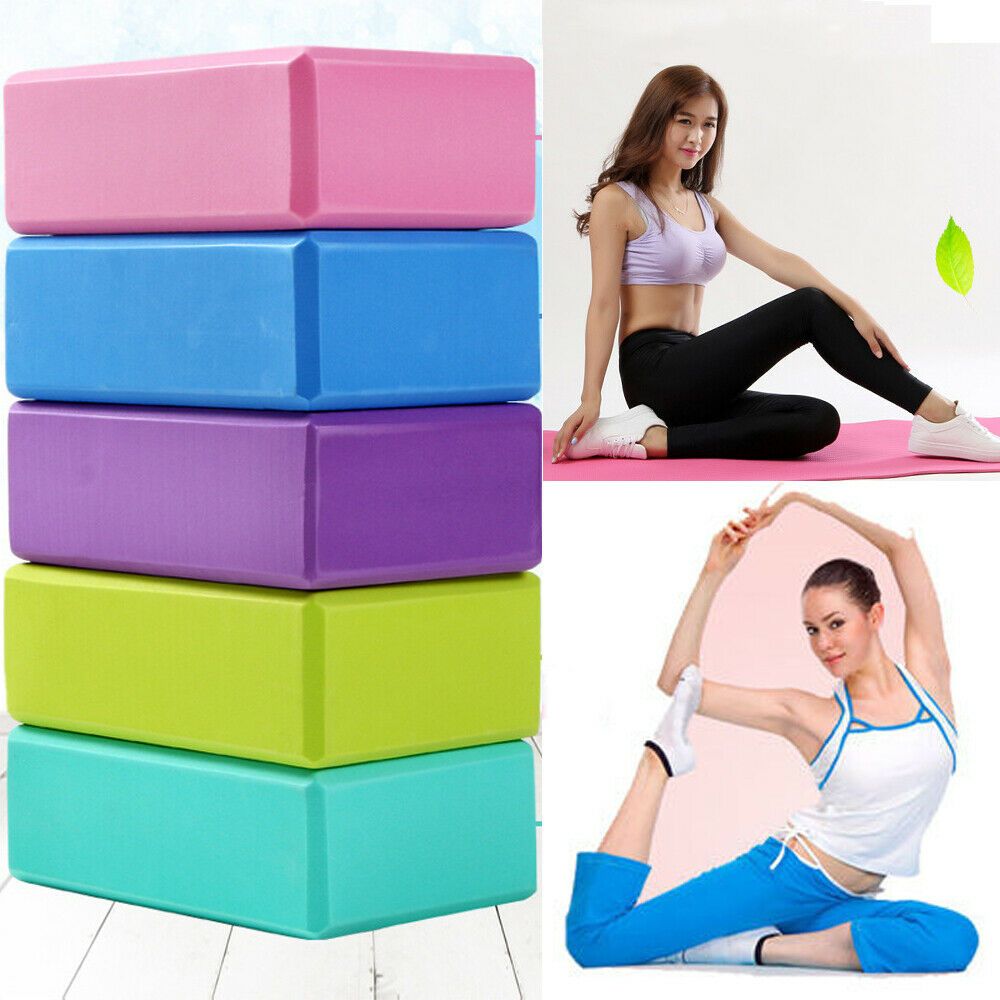 Home Body Building Fitness Pilates Yoga Block Foaming Blue