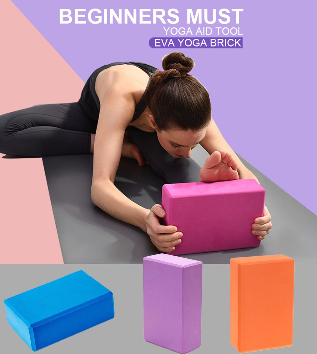 Home Body Building Fitness Pilates Yoga Block Foaming Blue