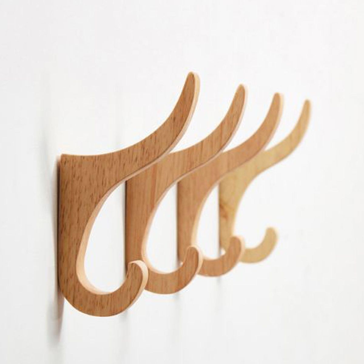 Decorative Hook Decoration Solid Wood Key Hook Khaki