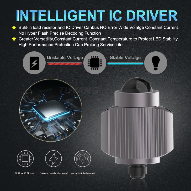 15W Super Bright Tri-model Motorcycle LED Headlight w/ Mini Projector Lens Car ATV Driving Foglight Auxiliary Spotlight