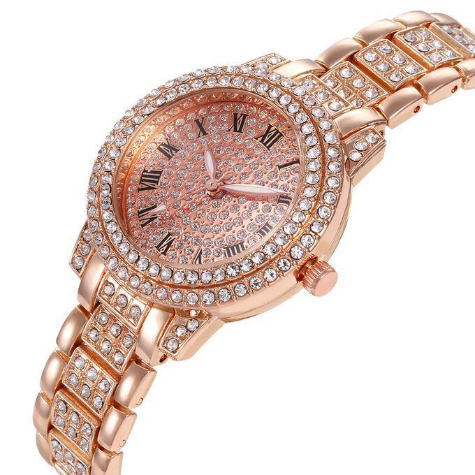 New Elegant Studed Casual Business Quartz Ladies Wristwatch
