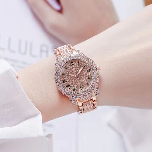New Elegant Studed Casual Business Quartz Ladies Wristwatch