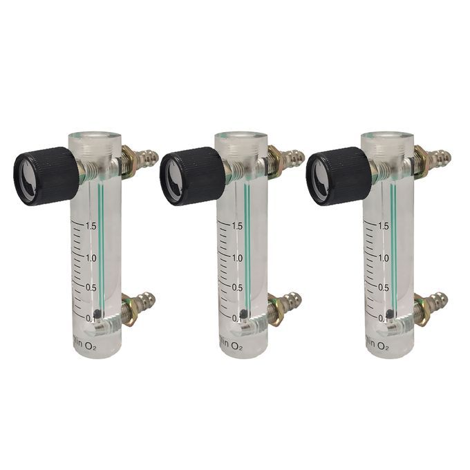3Pcs Oxygen  Meter Flowmeter With Control Valve For Oxygen Air 0