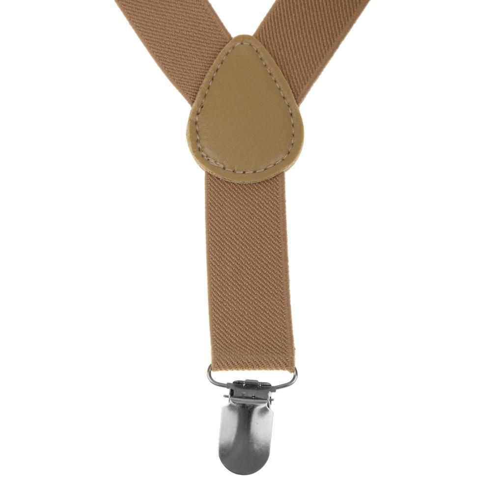 Girl Plaid Necktie Adjustable Y-back Brown​
