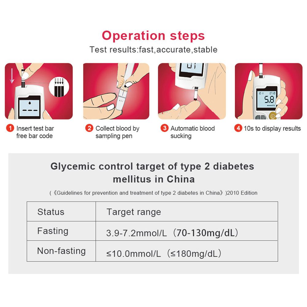 Sinocare GA-3 Blood Glucose Test Strip 50 Pieces Highly Accurate Blood Glucose Test Strip For GA-3 Only Diabetes Fast Delivery