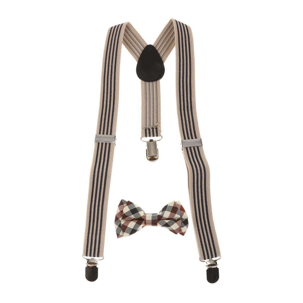 3x Suspender And Bow  For Kids Unisex - Classic