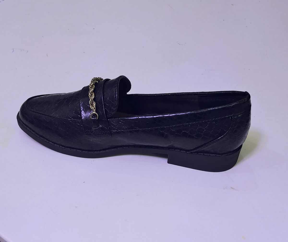 Girls Patent Slip On Loafers Shoe