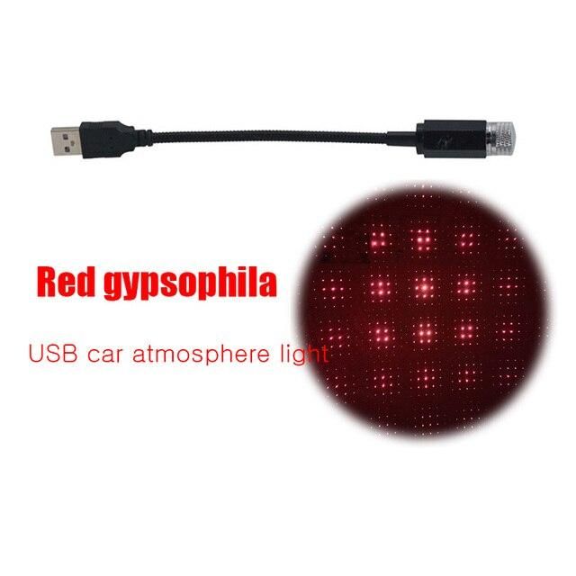 Atmosphere Lamp Car Roof Star Light Interior LED Starry Atmosphere Ambient Projector USB Decoration Night Decor Galaxy Lights