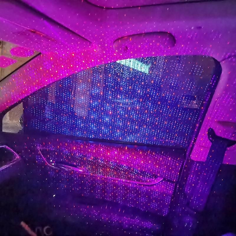 Atmosphere Lamp Car Roof Star Light Interior LED Starry Atmosphere Ambient Projector USB Decoration Night Decor Galaxy Lights