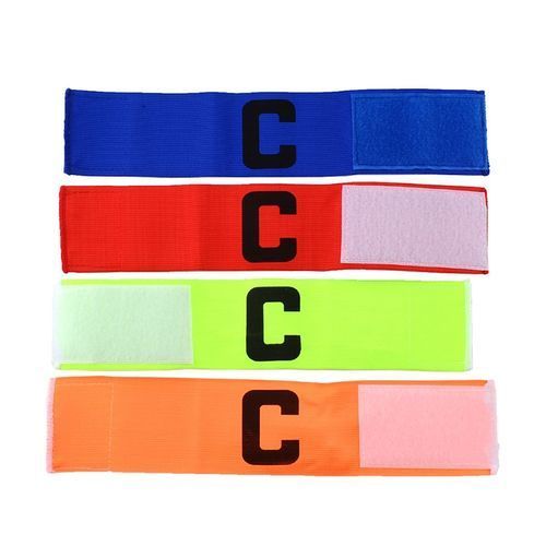 NEW Football Soccer Captain Armband Flexible Sports Adjustable Player Bands Fluorescent  Colorful(GREEN)