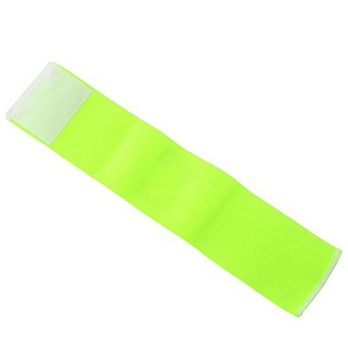 NEW Football Soccer Captain Armband Flexible Sports Adjustable Player Bands Fluorescent  Colorful(GREEN)