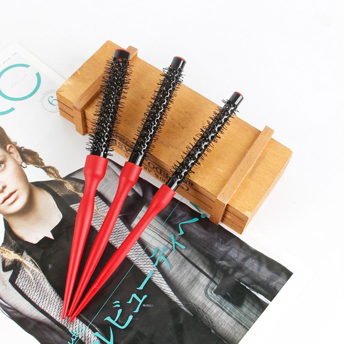 Round Hair Brush for Woman Blow Drying Volume Curling & Straightening Hair Brush