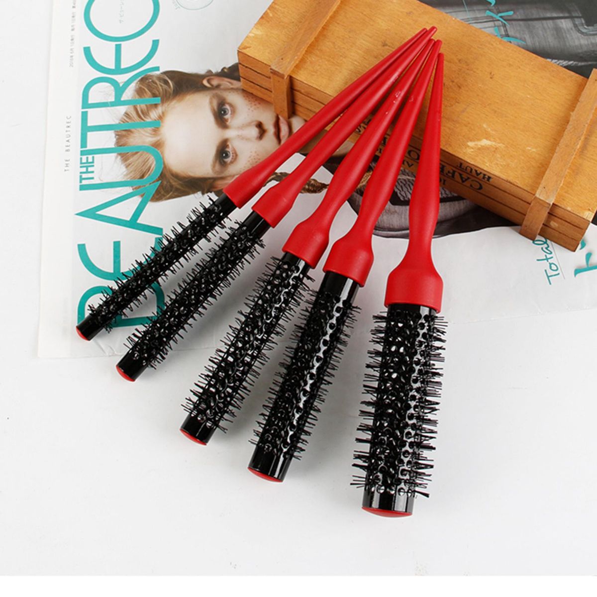 Round Hair Brush for Woman Blow Drying Volume Curling & Straightening Hair Brush