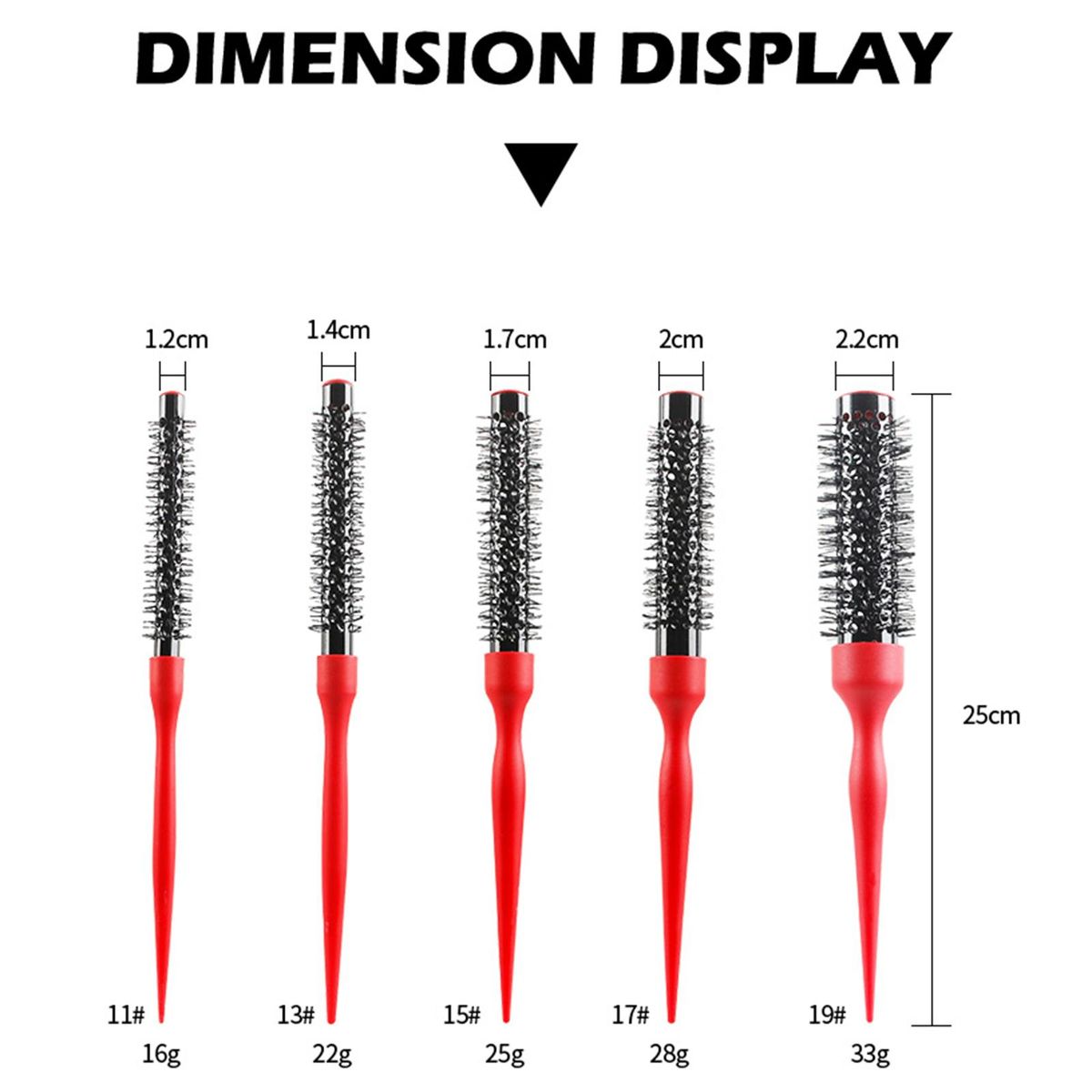 Round Hair Brush for Woman Blow Drying Volume Curling & Straightening Hair Brush