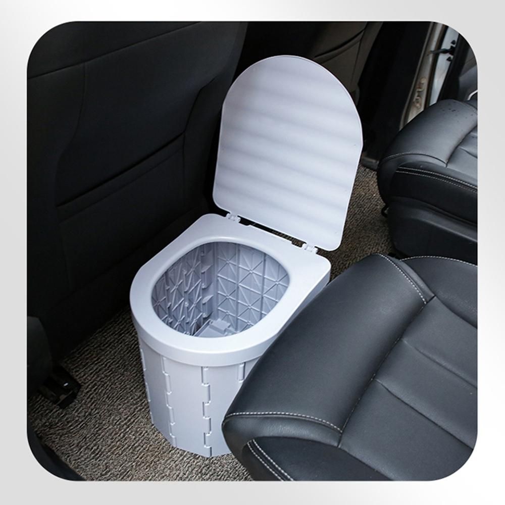 Folding Toilet with Lid Car Potty for Outdoor Camping