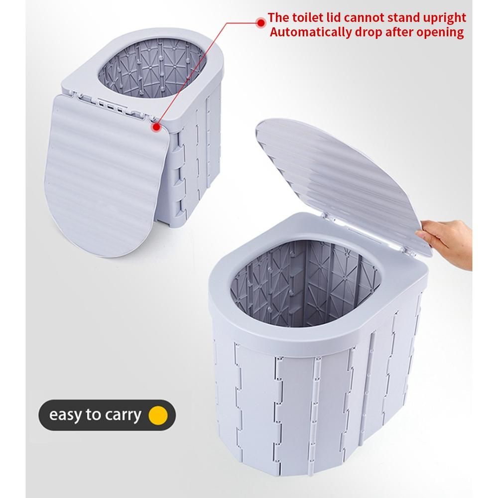 Folding Toilet with Lid Car Potty for Outdoor Camping