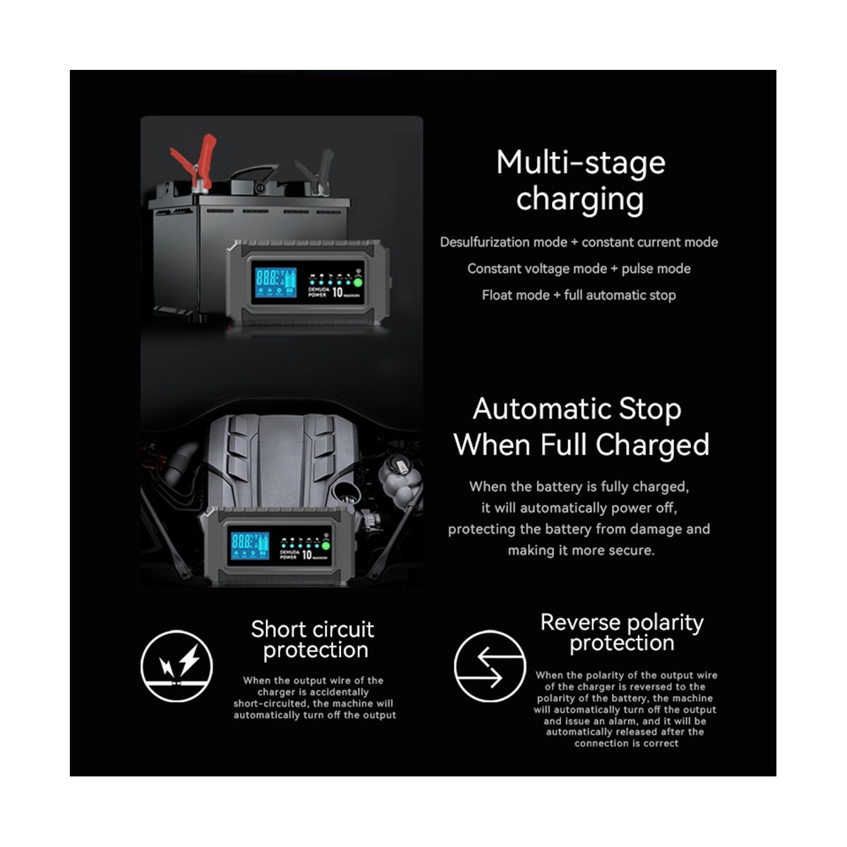 12V 10A Automotive Battery Charger 24V 5A Ca