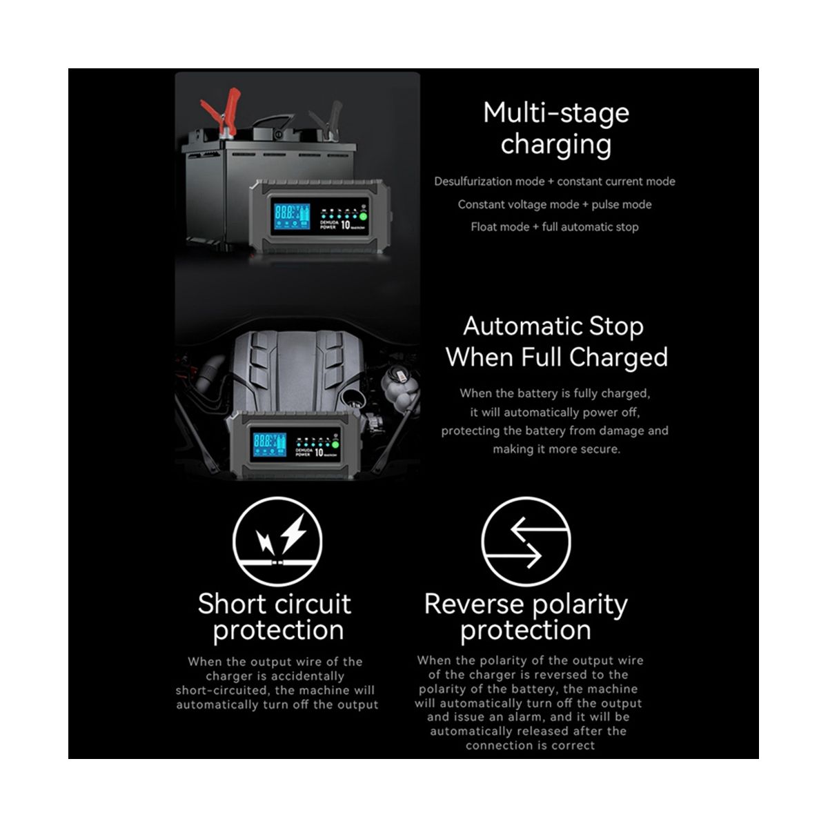 12V 10A Automotive Battery Charger 24V 5A Ca