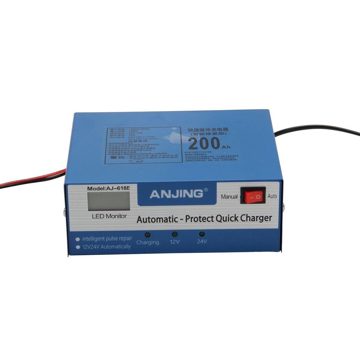 Car Battery Charger Intelligent Repair With Adapter Eu Plug