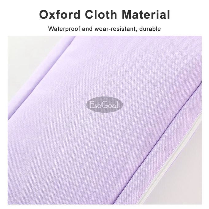 EsoGoal DIY Badge Solid Color Student Stationery Storage Bag