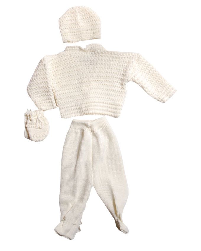 4 Pieces Set Of Cardigan - Cream