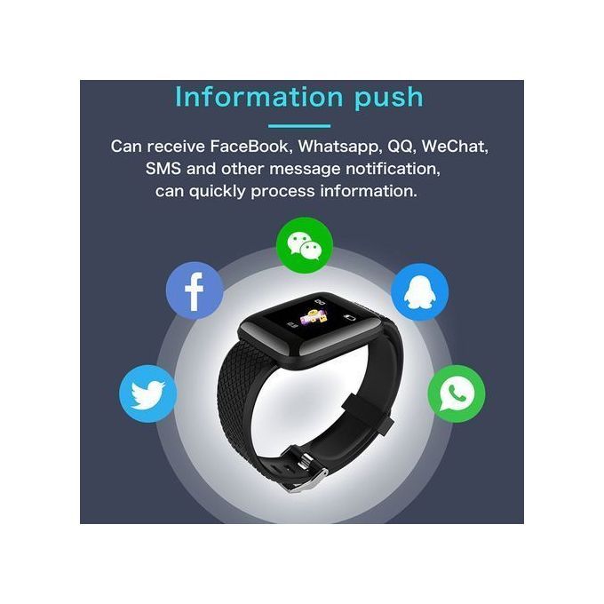 116 PLUS Smart Watch Heart Blood Monitor Waterproof Band