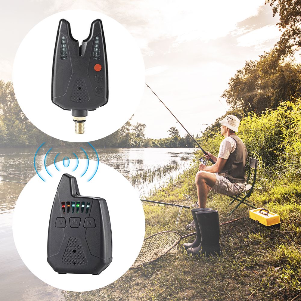 Electronic Fishing Alerts Bite Alarm LED Wireless Fishing