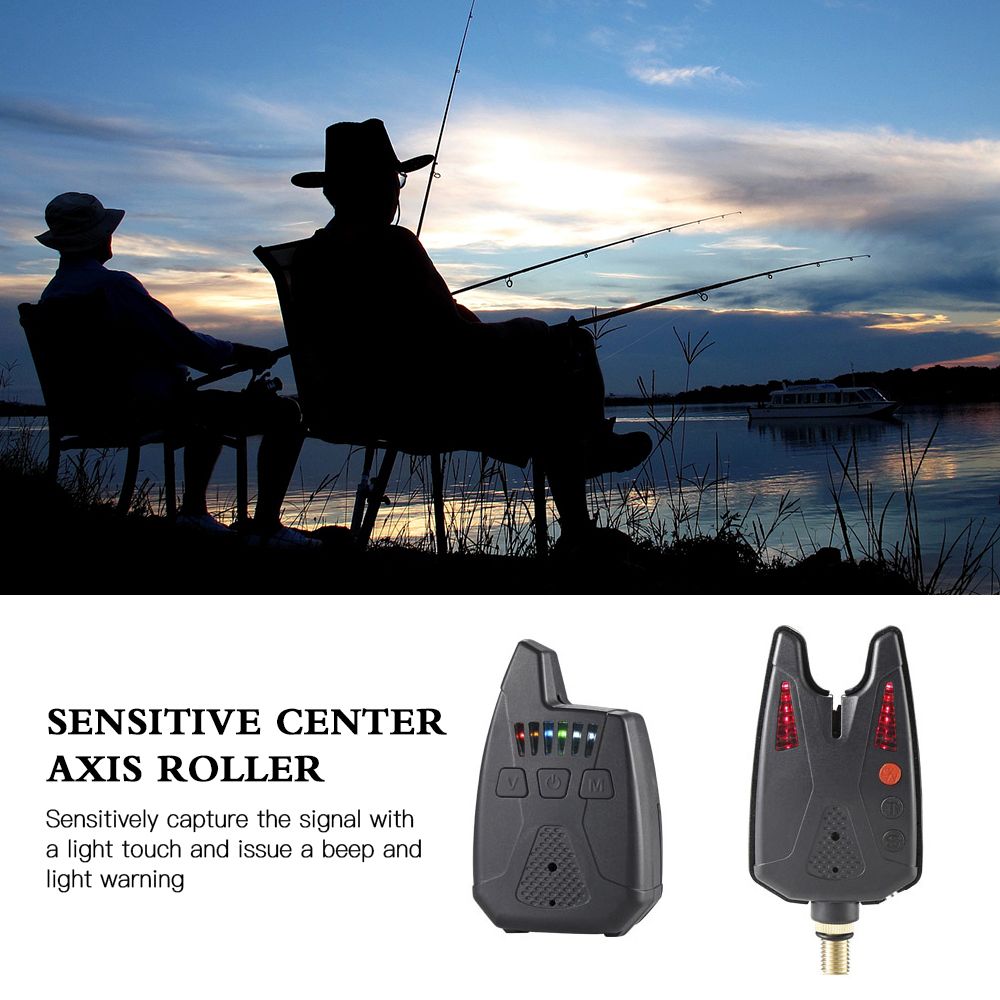 Electronic Fishing Alerts Bite Alarm LED Wireless Fishing