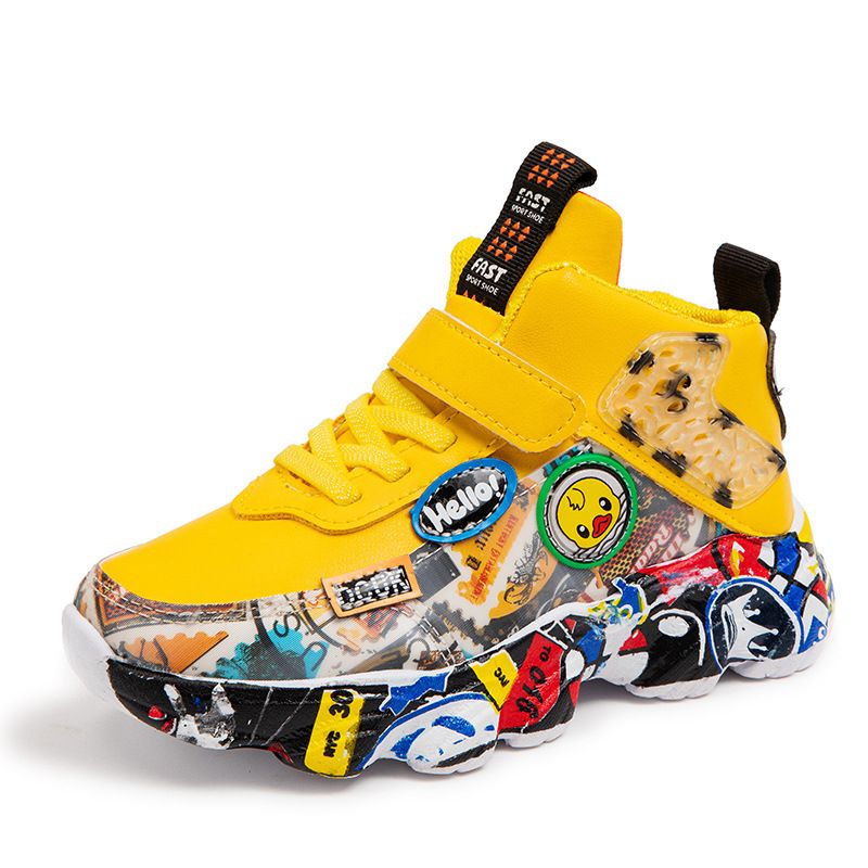 Quality Boys And Girls Shoe Breathable Sneakers-yellow